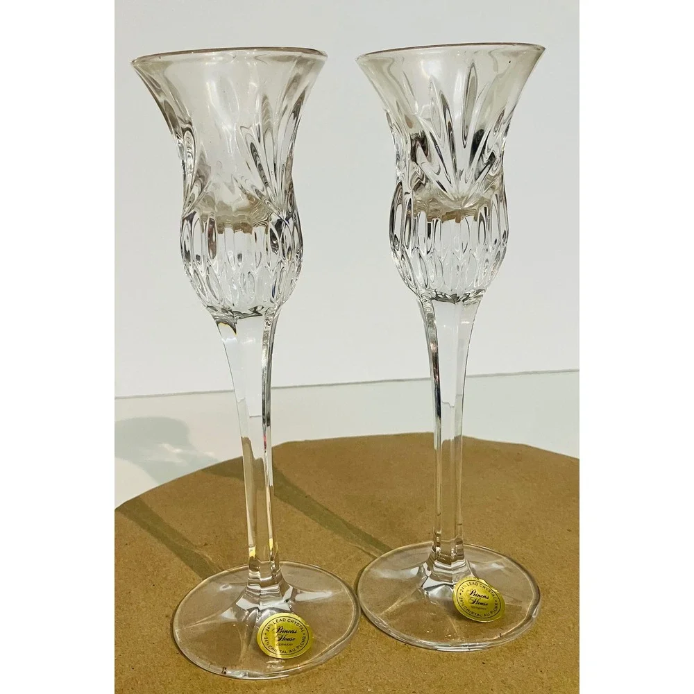 Princess House Candlestick Holders Clear cryExcellent Crystal Heritage Set